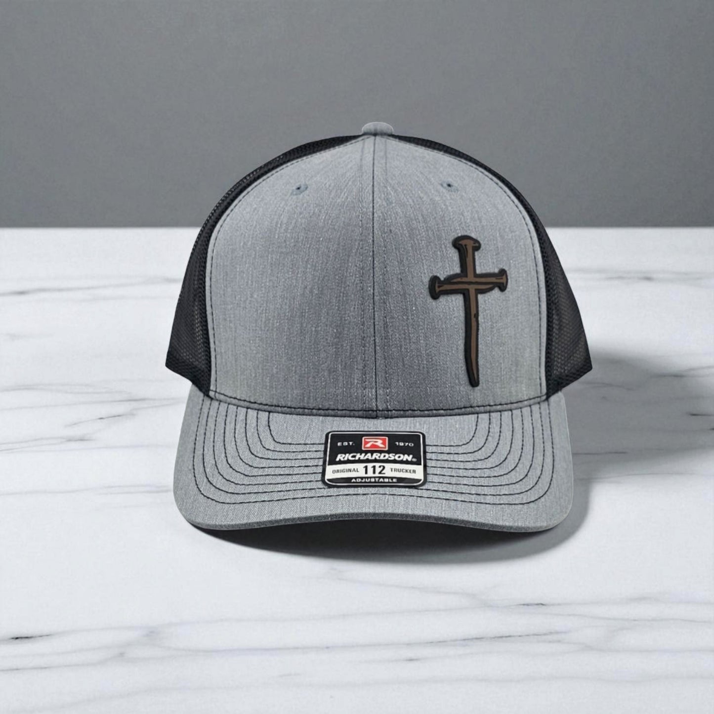 Three Nail Cross, Richardson 112 Snapback Trucker Hat