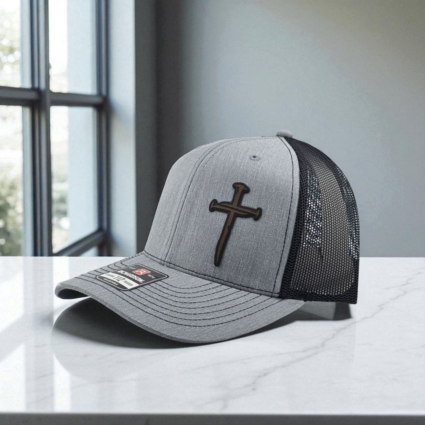 Three Nail Cross, Richardson 112 Snapback Trucker Hat