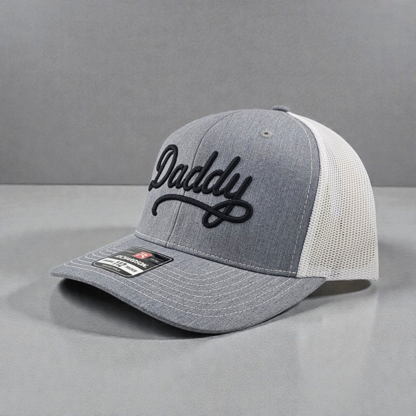 Daddy Embordered 3D Puff, Richardson 112 Snapback Trucker Hat