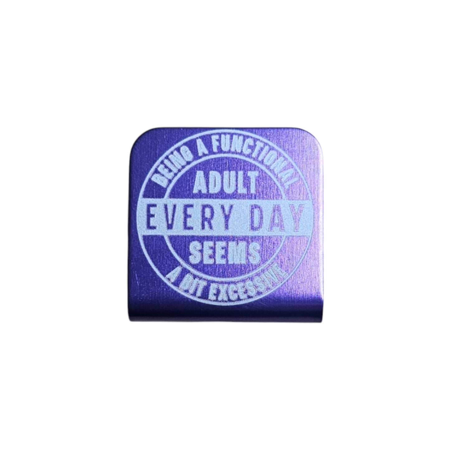 30mm Aluminum Hat Clips - Various Engraved Designs for Men and Women, Featuring Unique Themes and Phrases