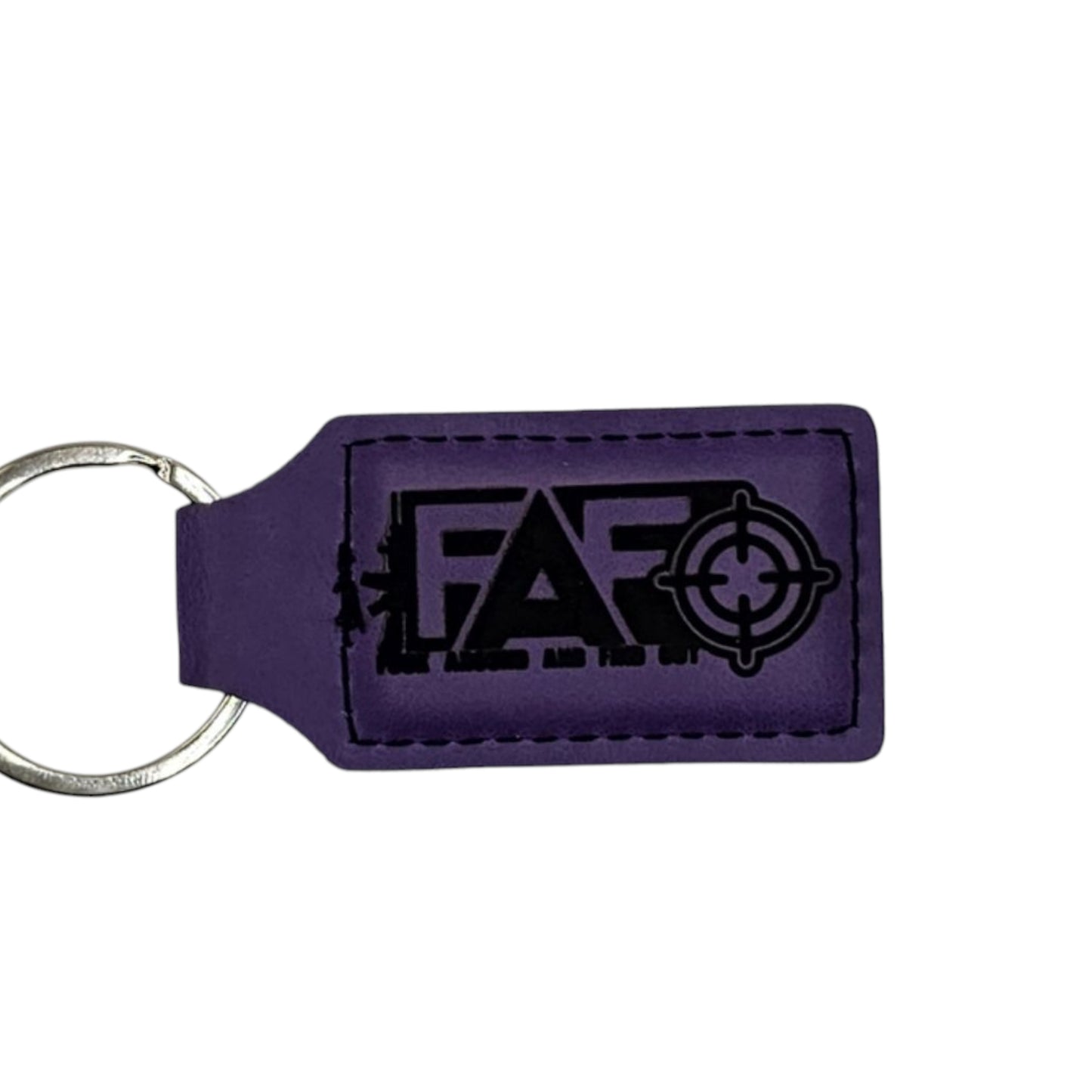 Engraved Leatherette Keychain - Various Designs & Colors, 1.3 Inch x 2.7 Inch, Durable Leatherette with Permanent Laser-Engraved Design