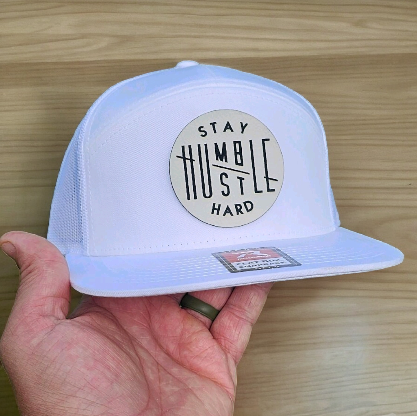 Stay Humble Hustle Hard Blue Collar,
Richardson 168 7 panel Flat Bill Hat,
Baseball Cap