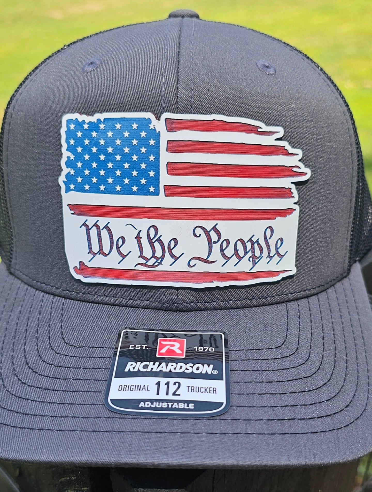 American Flag, We The People, full color acrylic patch, Richardson 112 Hat