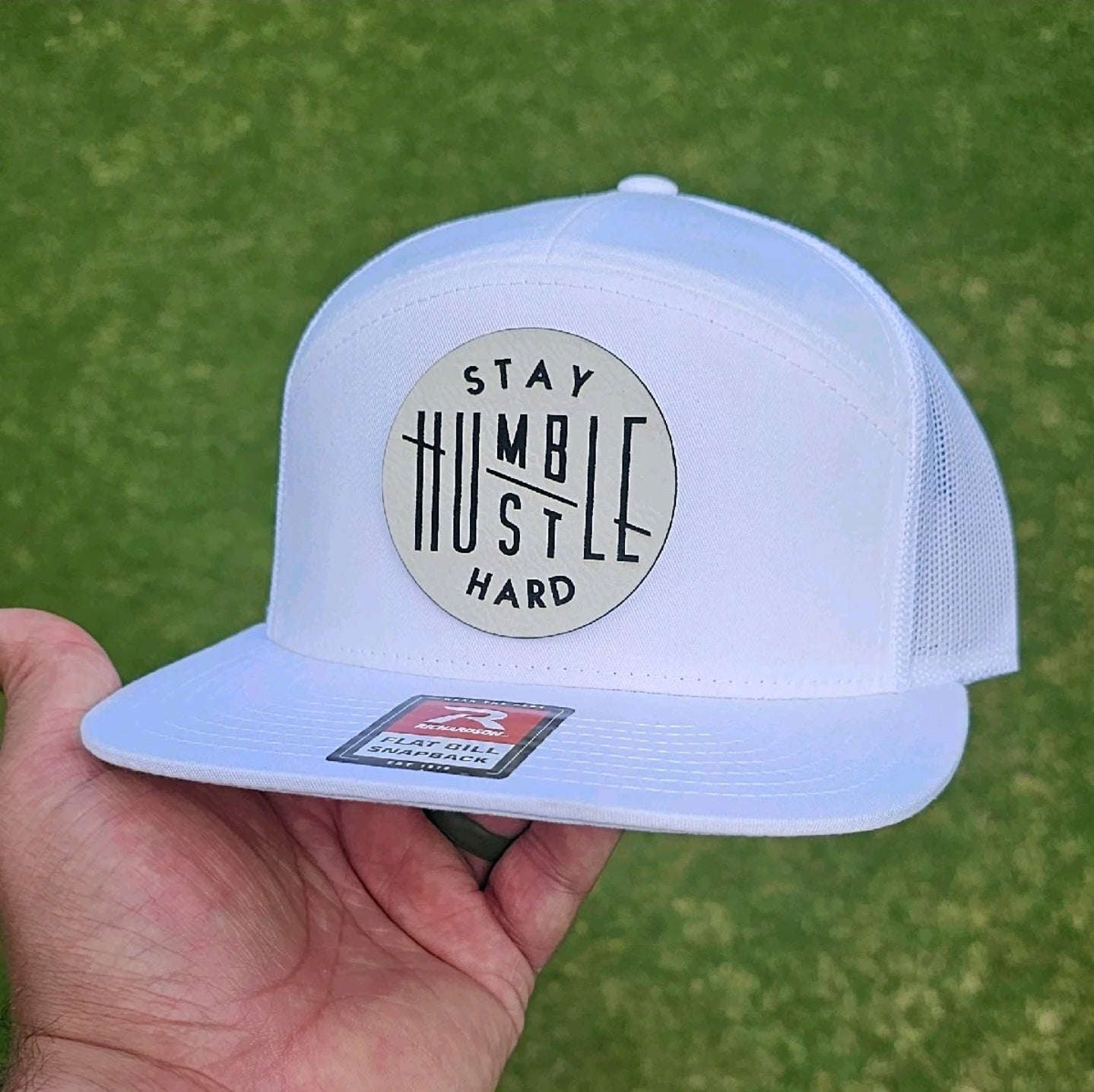 Stay Humble Hustle Hard Blue Collar,
Richardson 168 7 panel Flat Bill Hat,
Baseball Cap