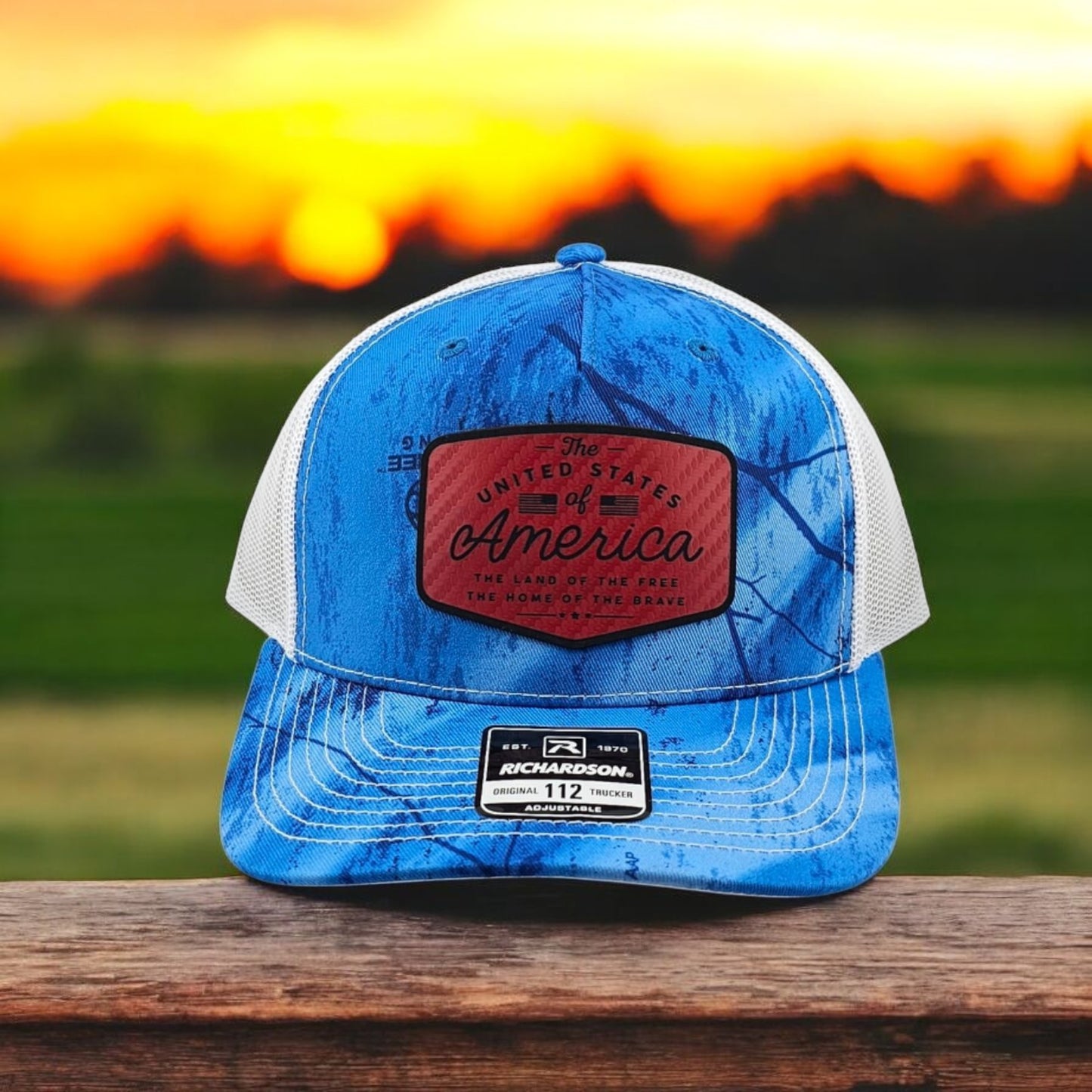 America Land of The Free, Richardson 112 Snapback Trucker Hat