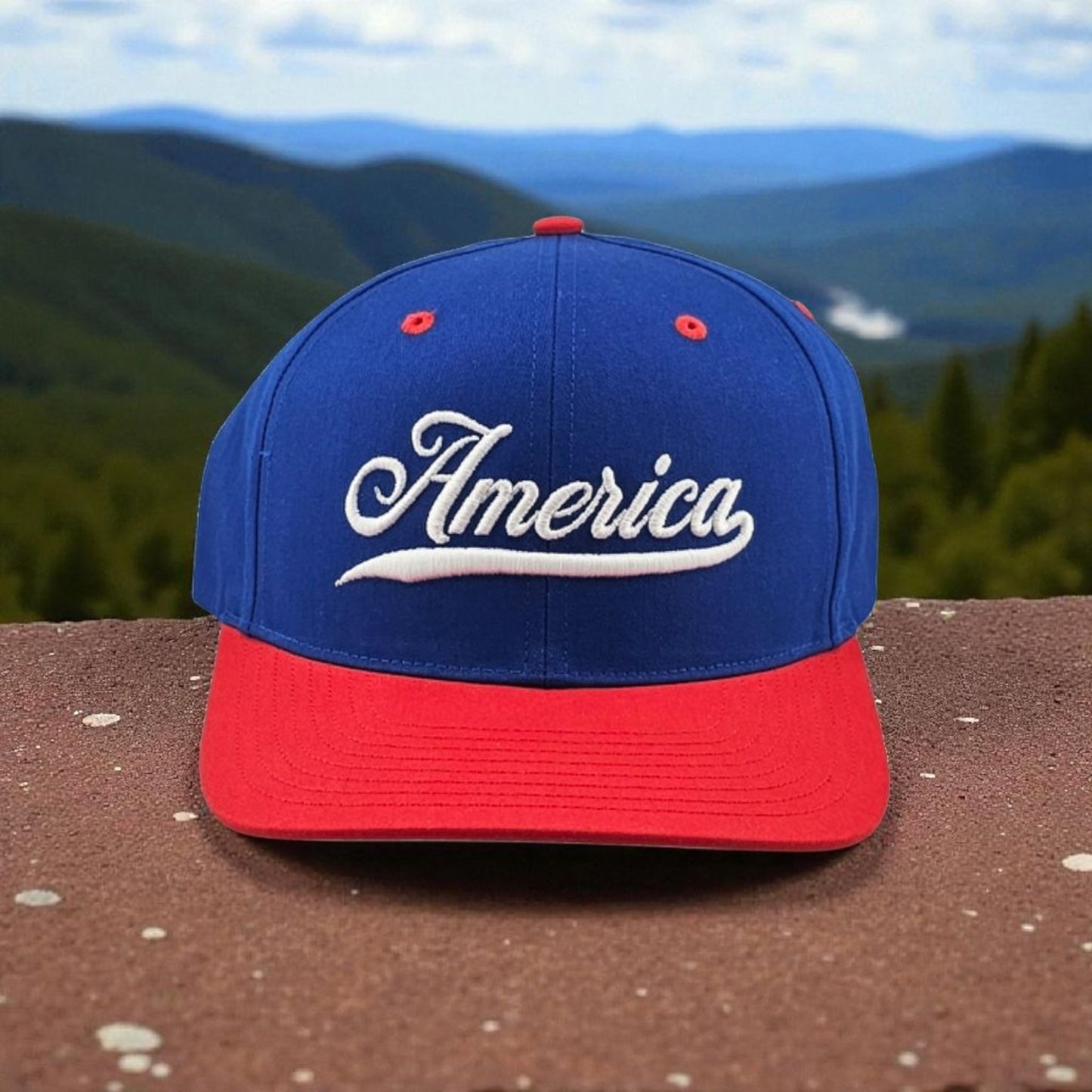 America 3D Puff Embroidered Richardson 212 Snapback Hat