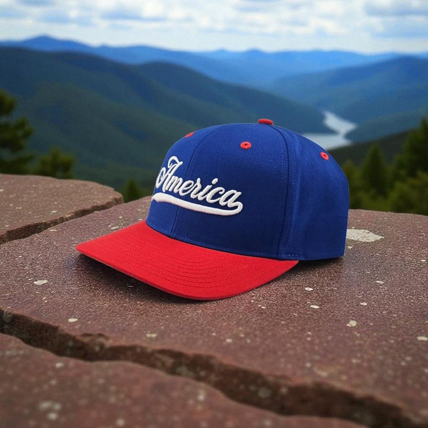 America 3D Puff Embroidered Richardson 212 Snapback Hat