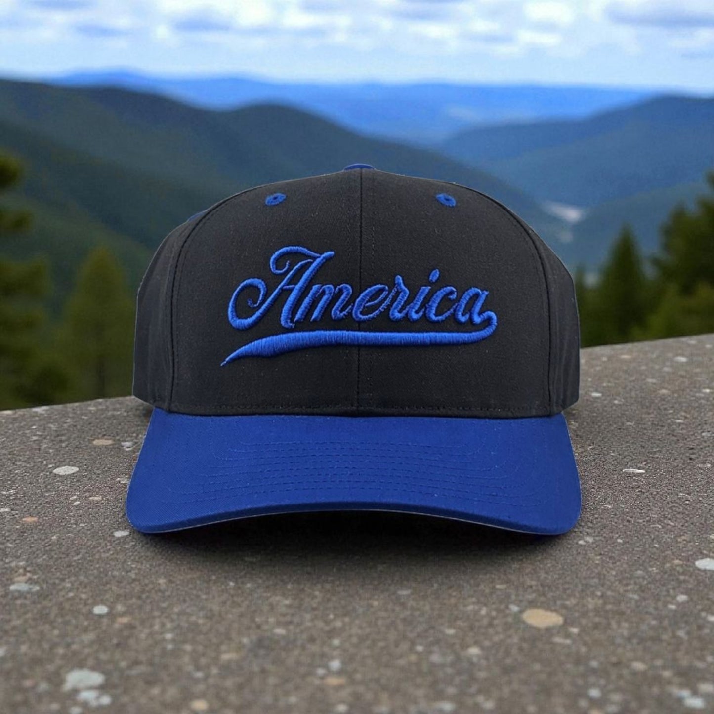 America 3D Puff Embroidered Richardson 212 Snapback Hat