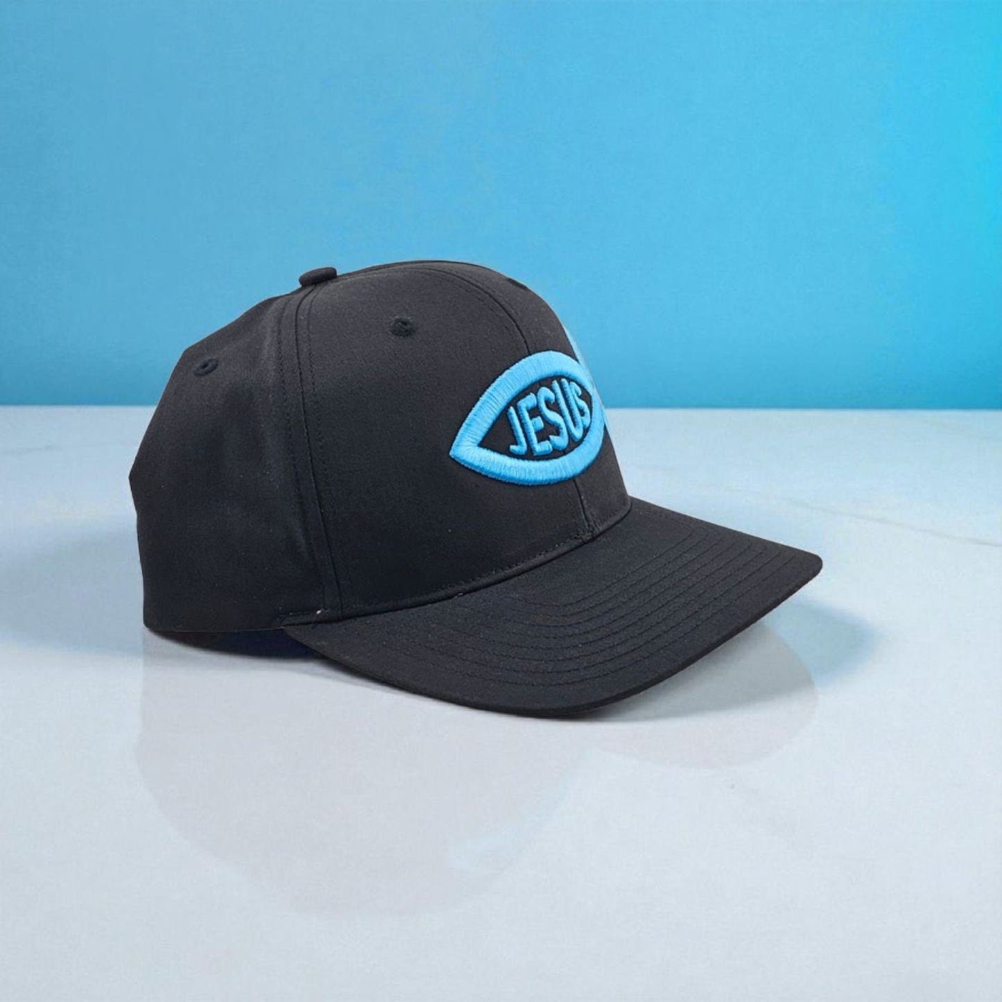 3D Puff Embroidered Jesus Fish, Richardson 212 Snapback Hat