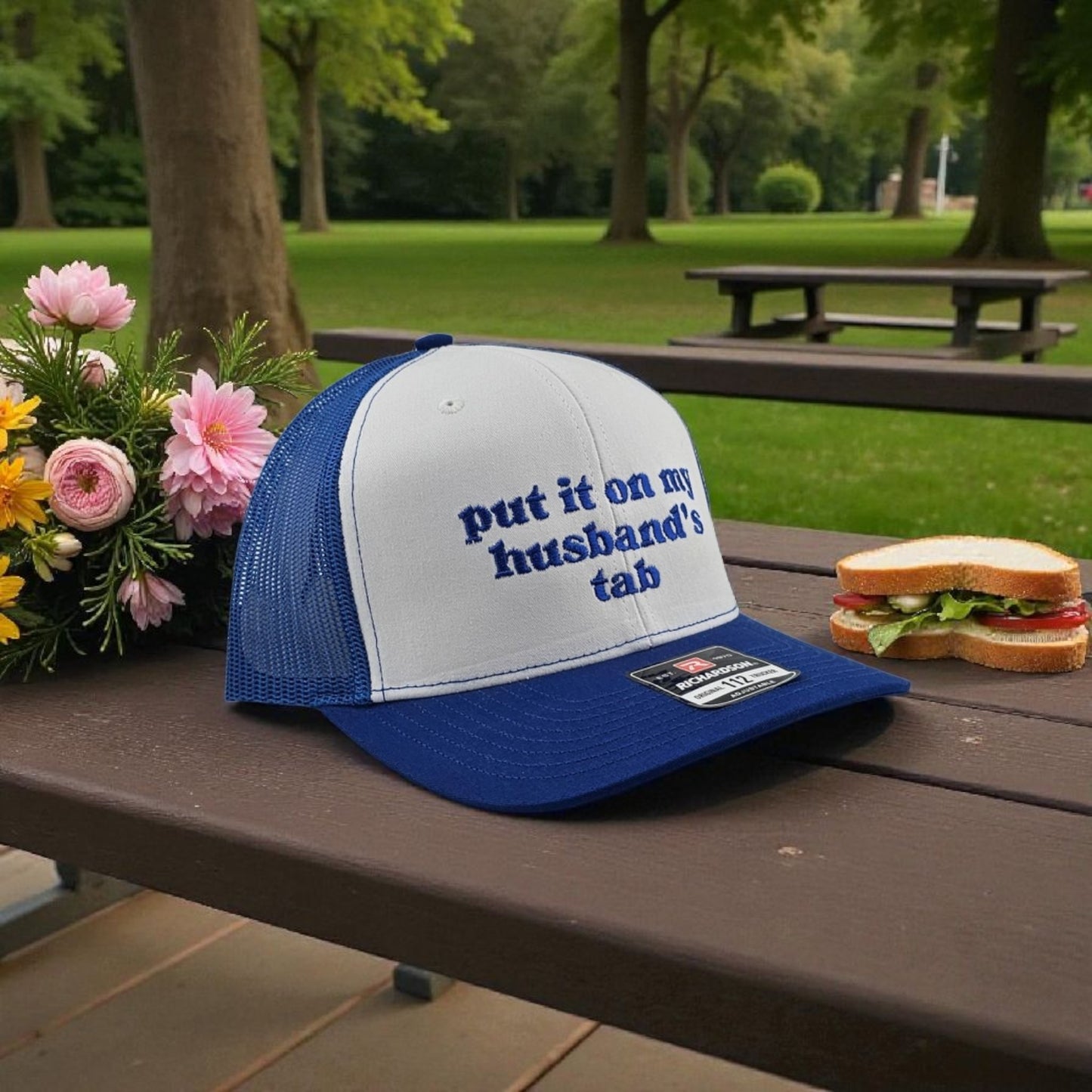 Put it on  my Husbands Tab, Embroidered Richardson 112 Snapback Trucker Hat