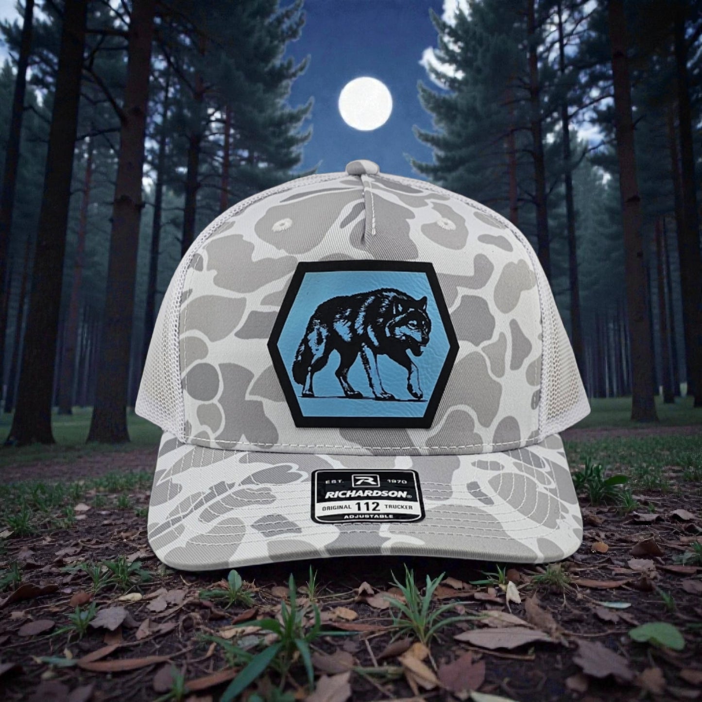 Wolf, Richardson 112PFP Duck Camo Snapback Trucker Hat