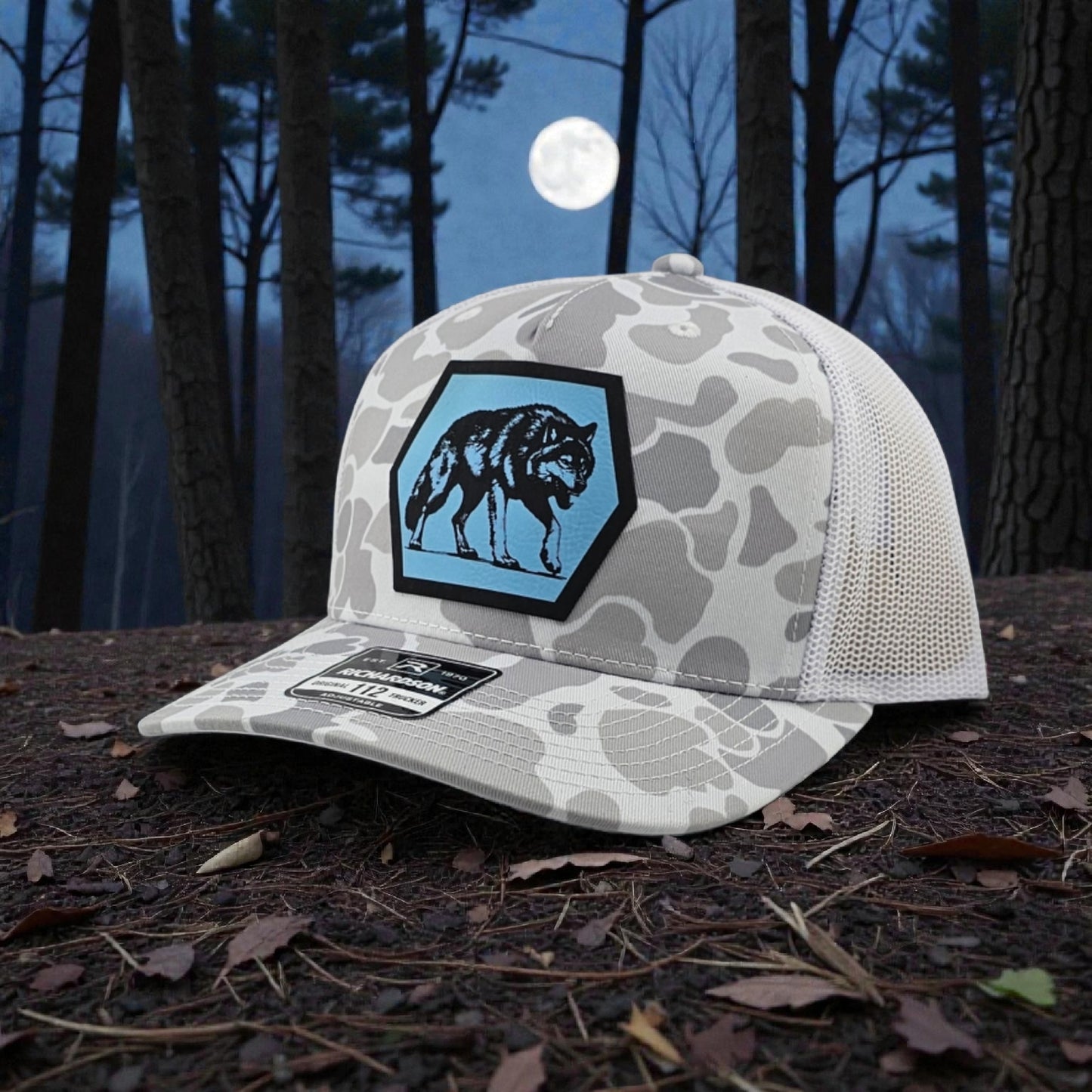 Wolf, Richardson 112PFP Duck Camo Snapback Trucker Hat