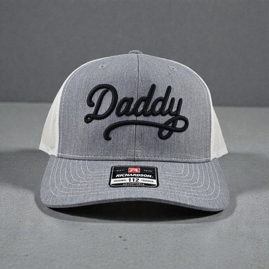 Daddy Embordered 3D Puff, Richardson 112 Snapback Trucker Hat