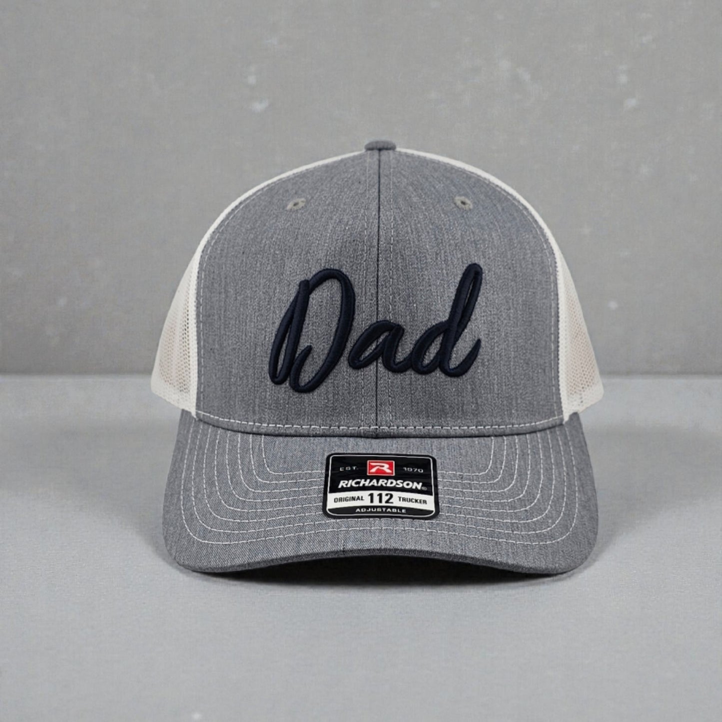 Dad, 3D Puff Embroidered Richardson 112 Snapback Trucker Hat