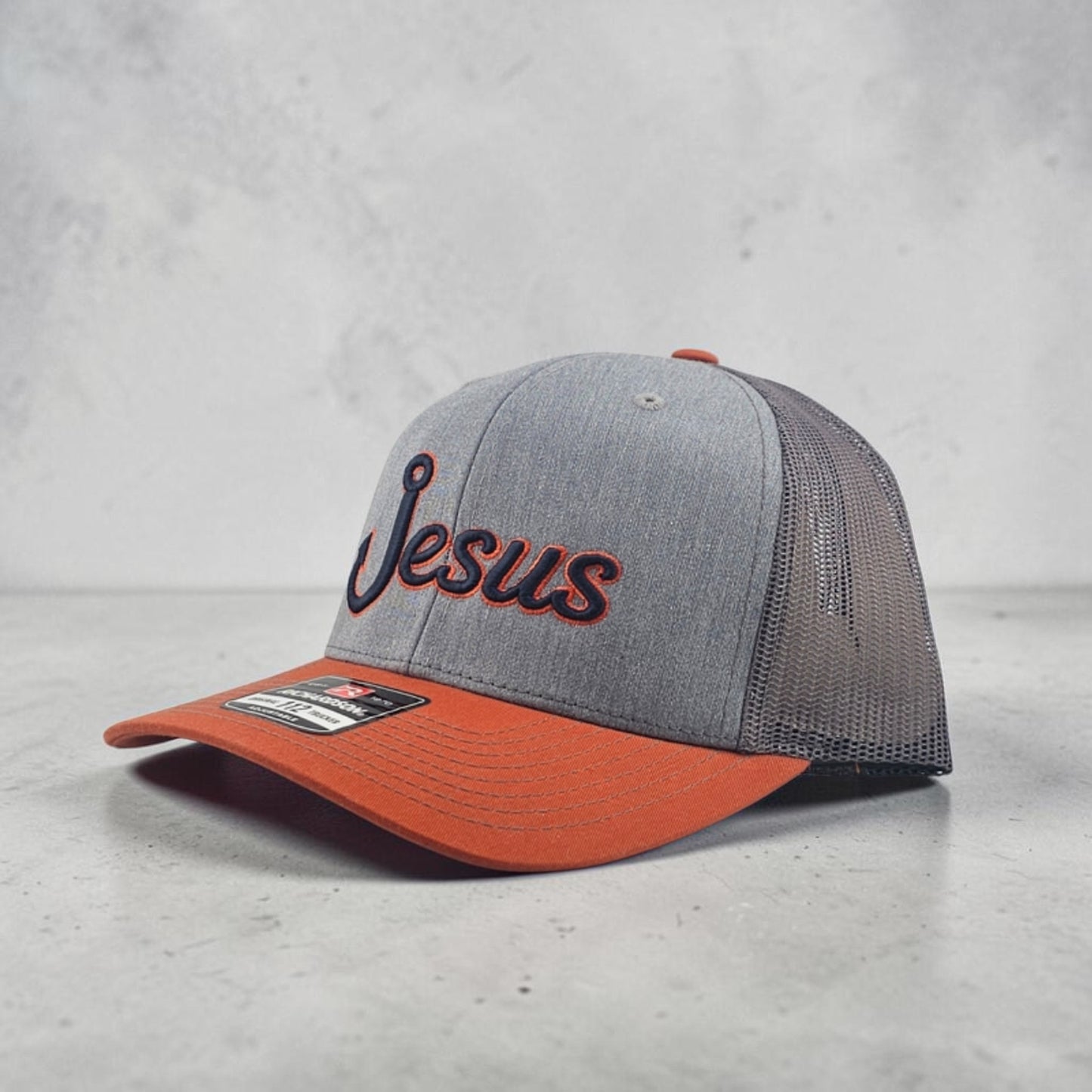 Jesus, Fish Hook, 3D Puff Embroidered Richardson 112 Snapback Trucker Hat