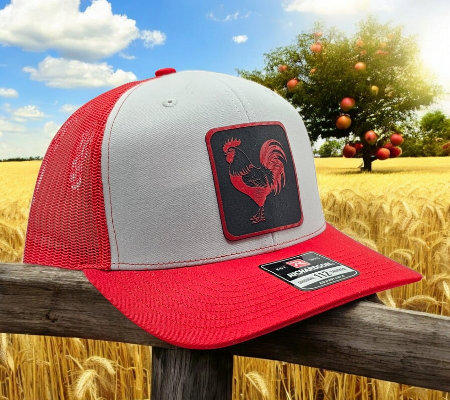 Rooster Design - Richardson 112 Snapback Trucker Hat for Men and Women