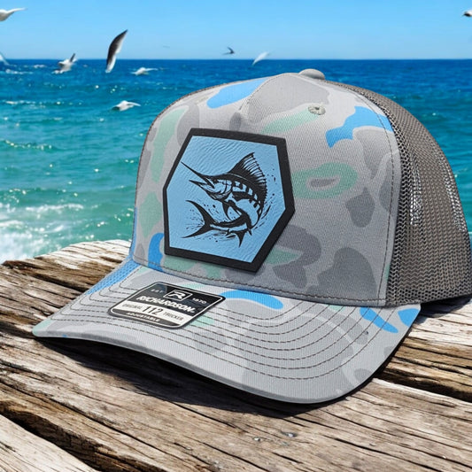 Marlin, Deepsea Fishing, Duck Camo Hat