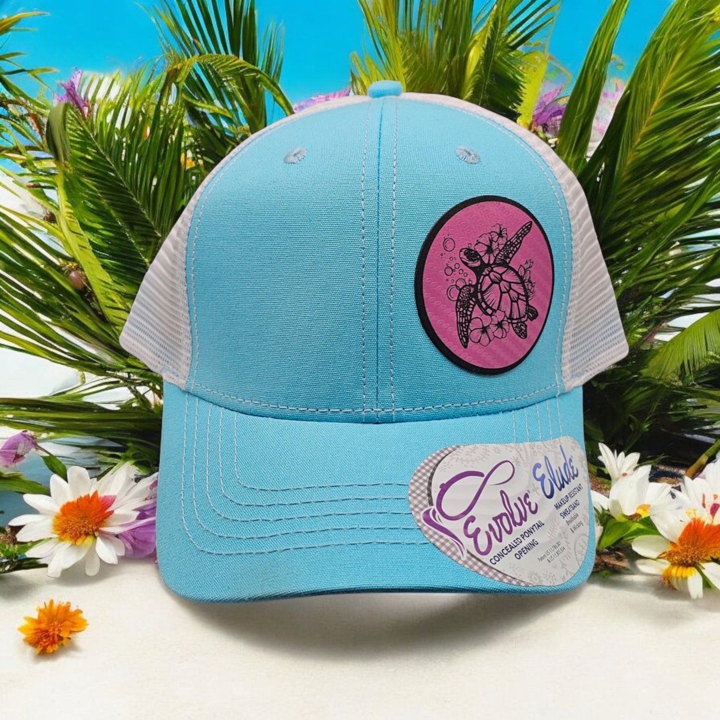 Sea Turtle, Ladies Snapback Trucker Hat