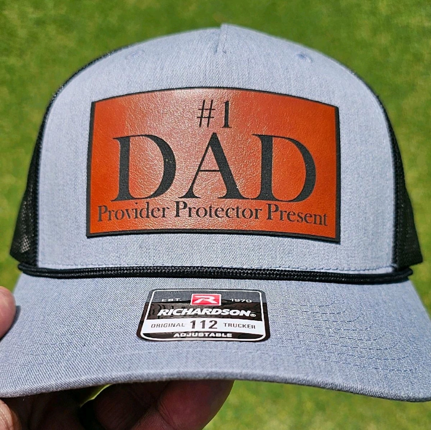 Dad Hat, Number 1 Dad, Father, Children, Wife, Family, Father's Day, Letherett Engraved, Trucker Hat