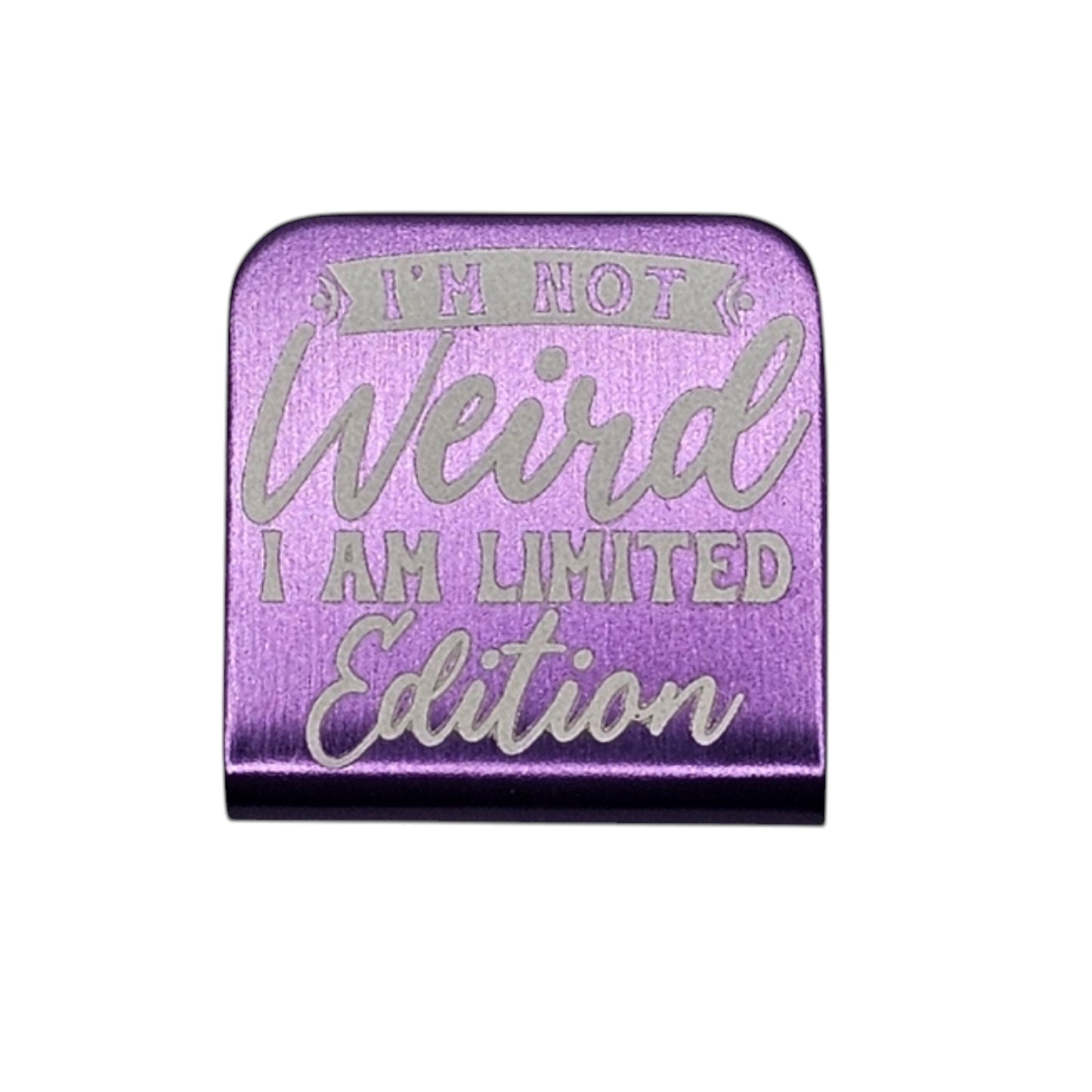 30mm Aluminum Hat Clips - Various Engraved Designs for Men and Women, Featuring Unique Themes and Phrases