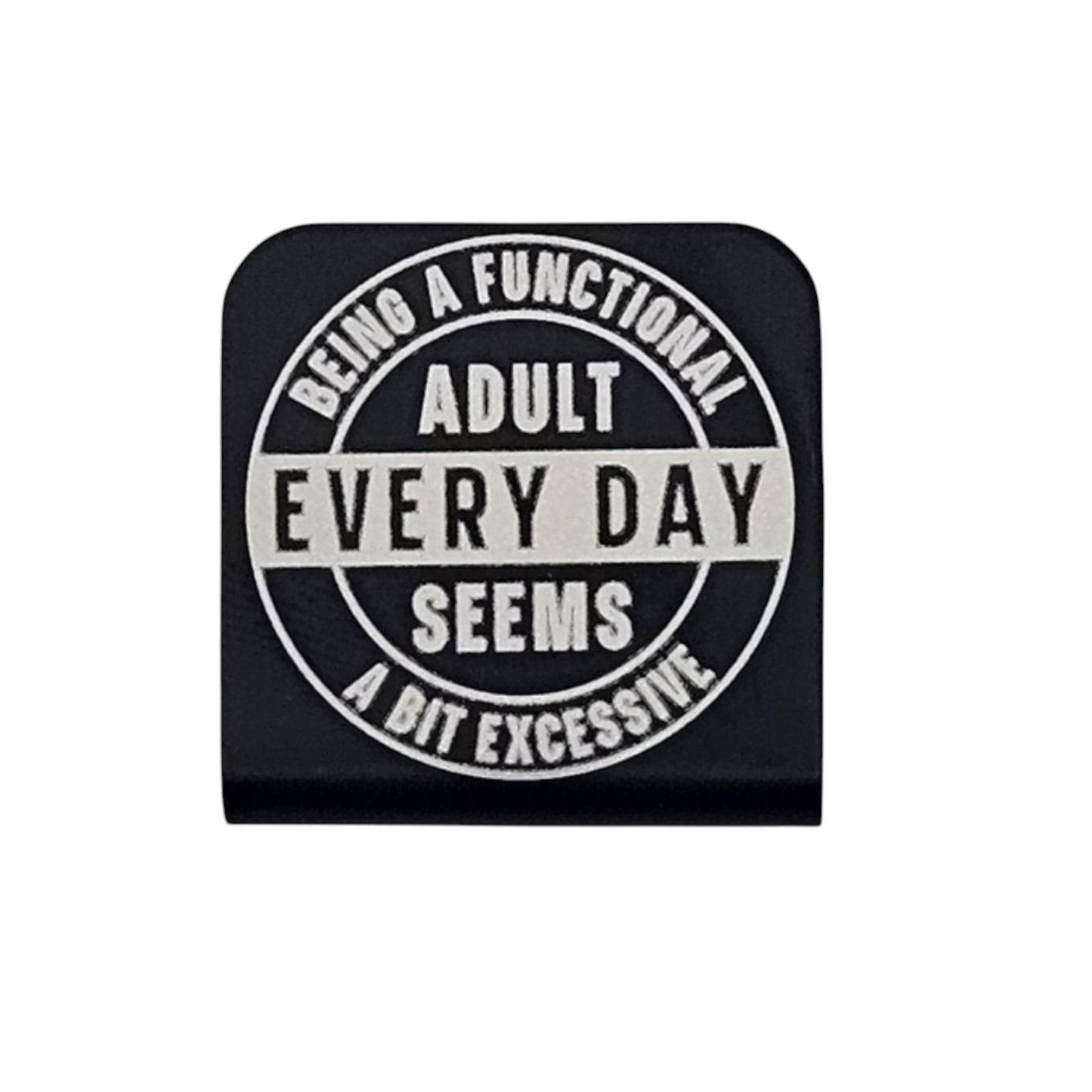 30mm Aluminum Hat Clips - Various Engraved Designs for Men and Women, Featuring Unique Themes and Phrases