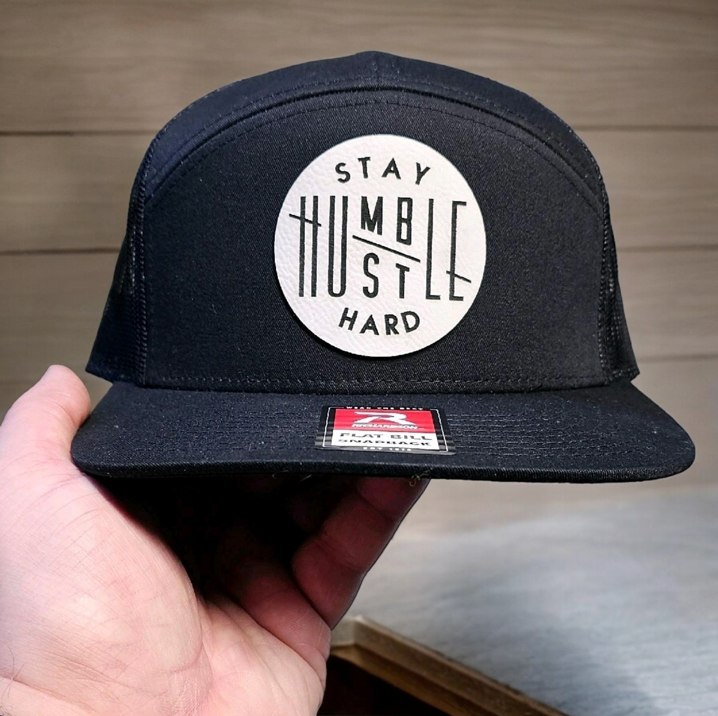Stay Humble Hustle Hard Blue Collar,
Richardson 168 7 panel Flat Bill Hat,
Baseball Cap