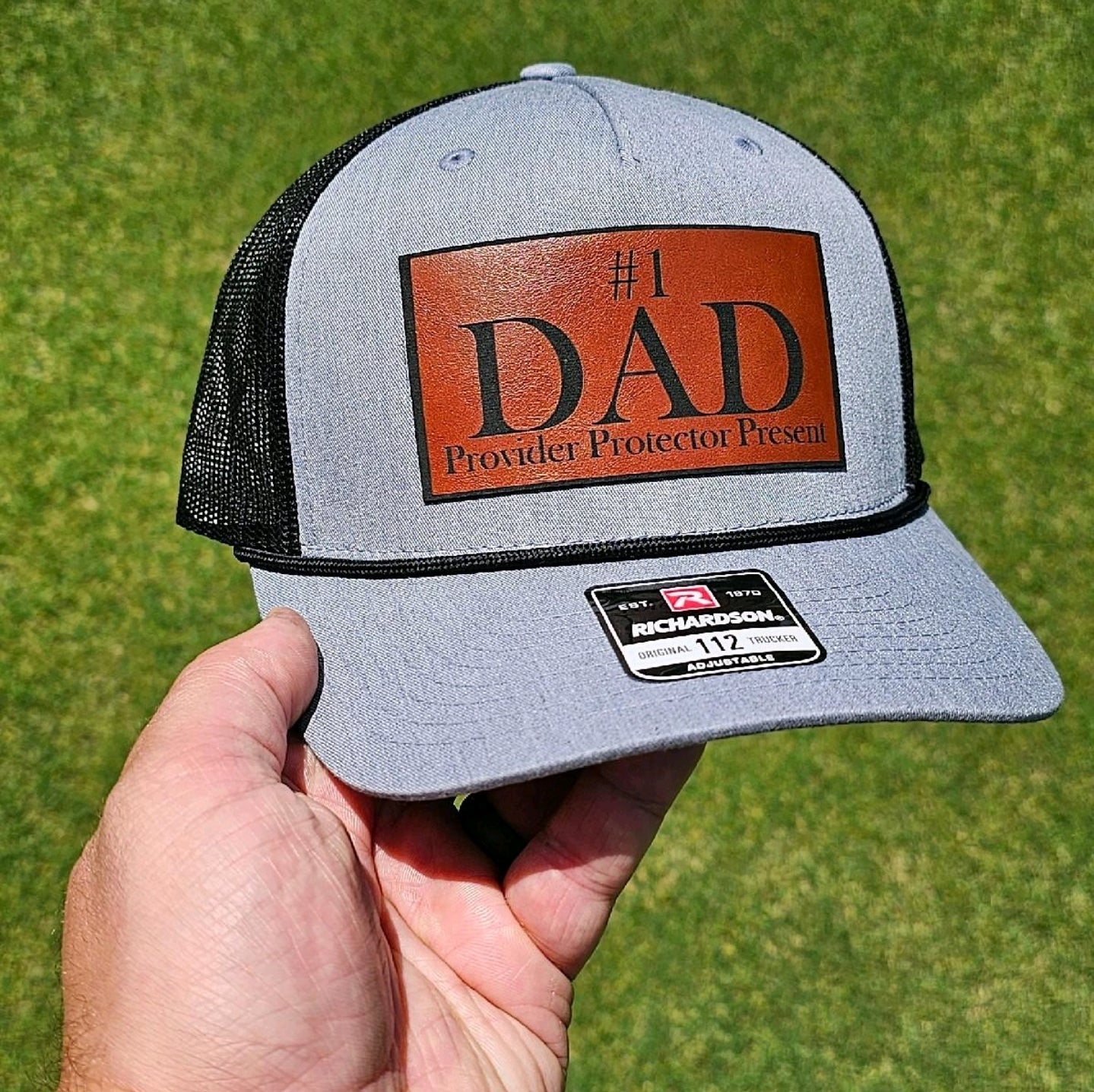 Dad Hat, Number 1 Dad, Father, Children, Wife, Family, Father's Day, Letherett Engraved, Trucker Hat