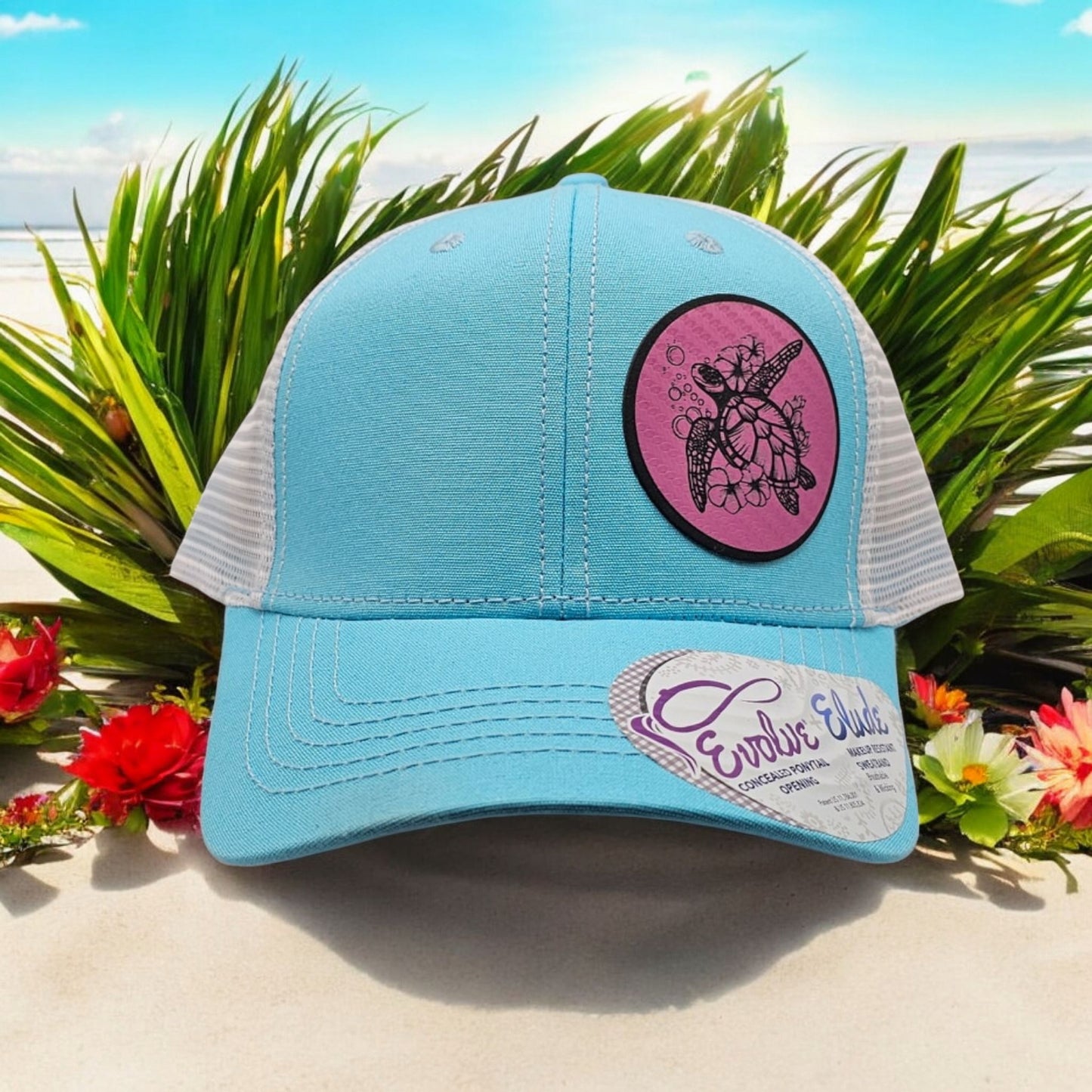 Sea Turtle, Ladies Snapback Trucker Hat