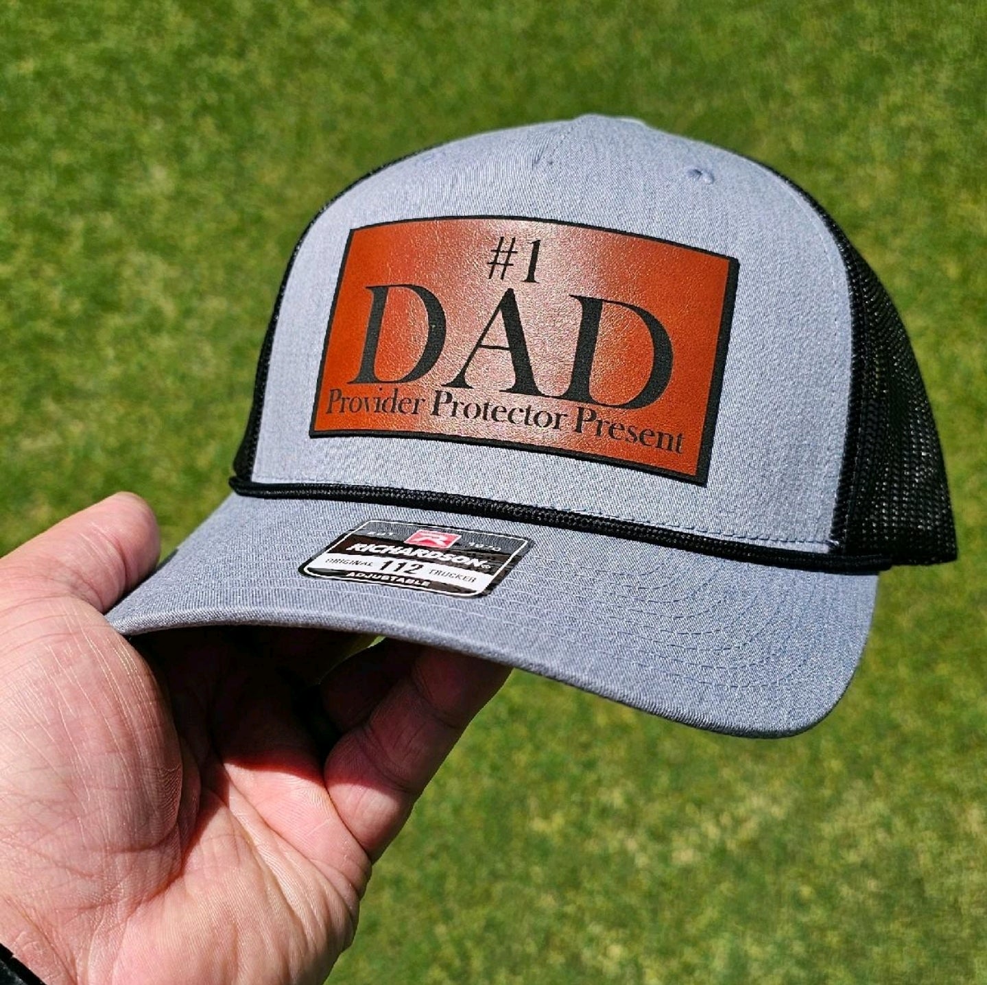 Dad Hat, Number 1 Dad, Father, Children, Wife, Family, Father's Day, Letherett Engraved, Trucker Hat