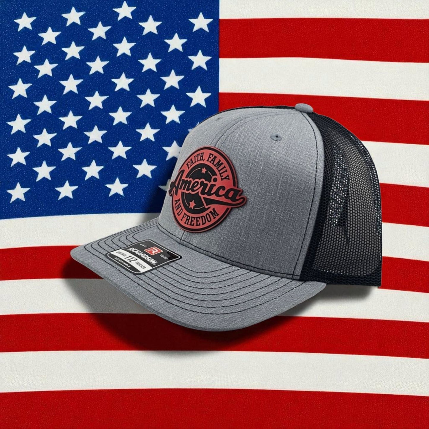 America, Faith, Family, Freedom, Richardson 112 Snapback Trucker Hat